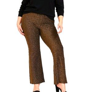 Gold Sparkle Fit and Flare Pants Torrid Size 0